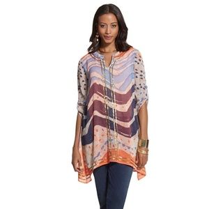 *NWOT* Chico’s Whimsy Waves Violet Top